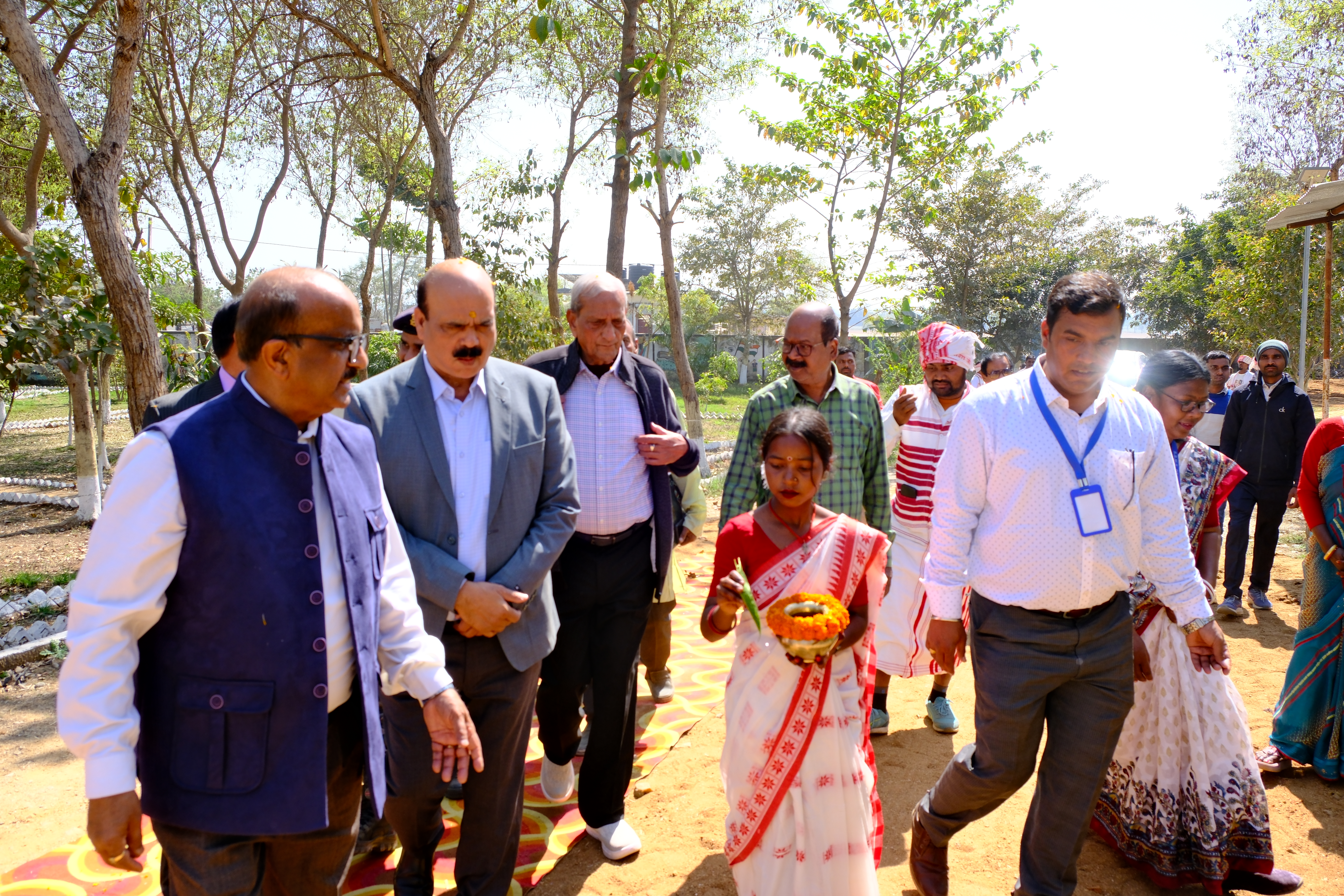 The Honorable Vice-Chancellor visited our college, and the institution accorded him a grand welcome.